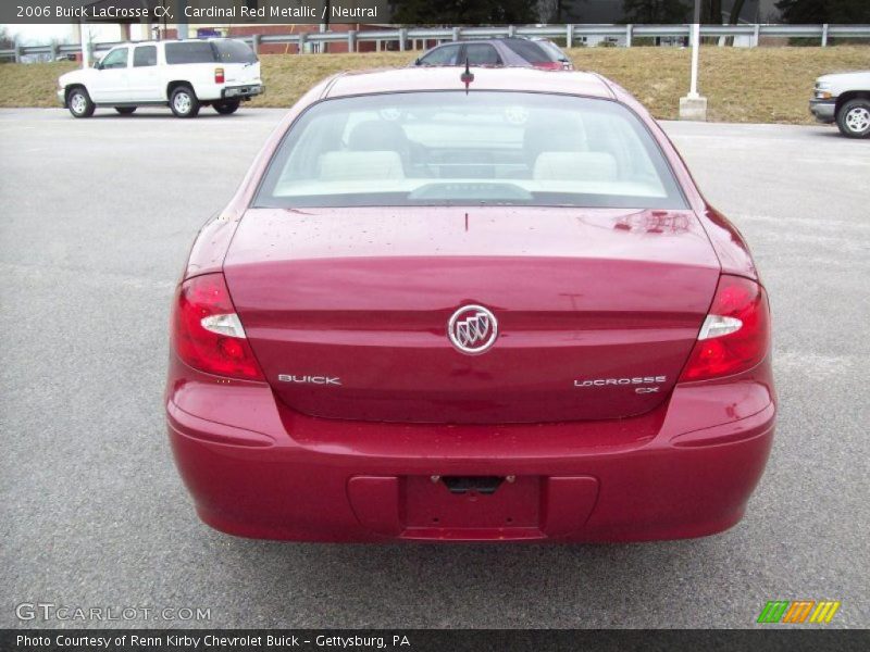 Cardinal Red Metallic / Neutral 2006 Buick LaCrosse CX