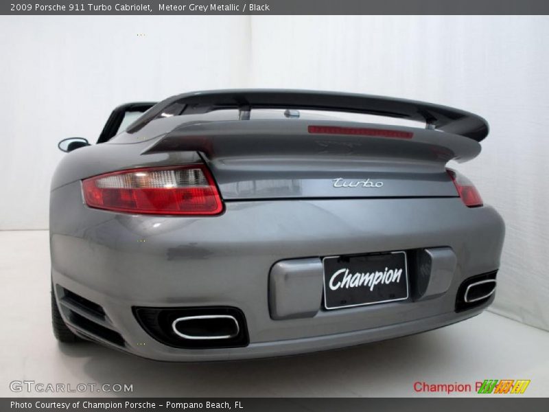 Meteor Grey Metallic / Black 2009 Porsche 911 Turbo Cabriolet