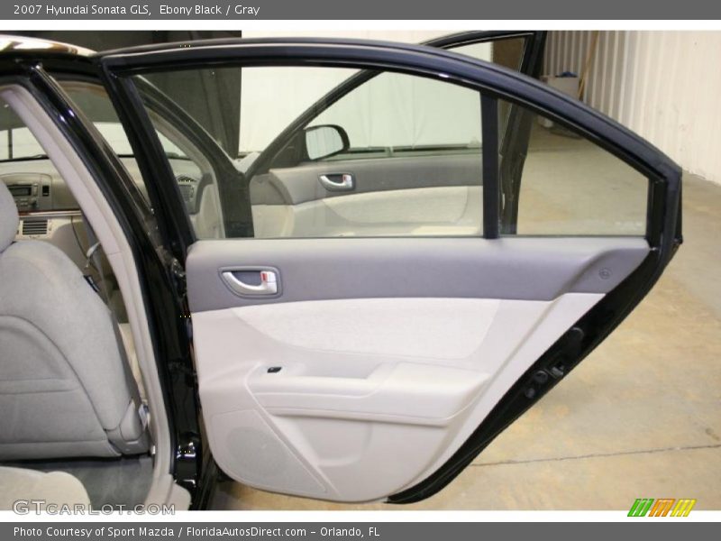 Ebony Black / Gray 2007 Hyundai Sonata GLS