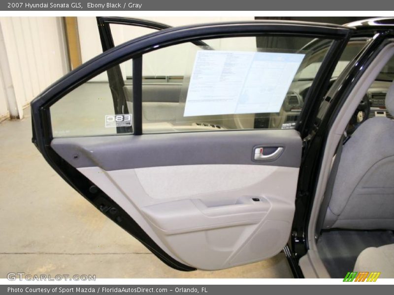 Ebony Black / Gray 2007 Hyundai Sonata GLS