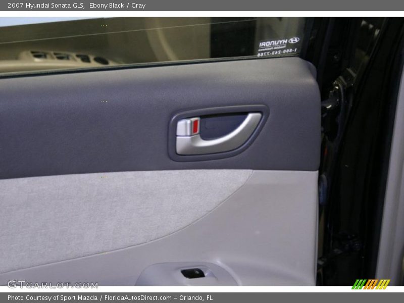 Ebony Black / Gray 2007 Hyundai Sonata GLS