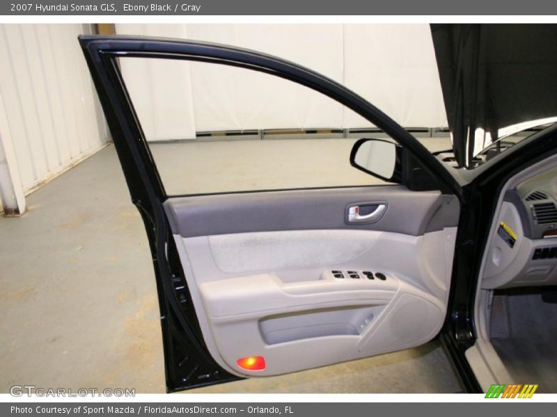 Ebony Black / Gray 2007 Hyundai Sonata GLS