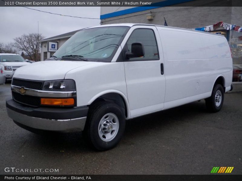 Summit White / Medium Pewter 2010 Chevrolet Express 3500 Extended Work Van