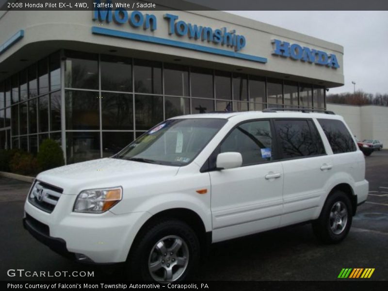 Taffeta White / Saddle 2008 Honda Pilot EX-L 4WD