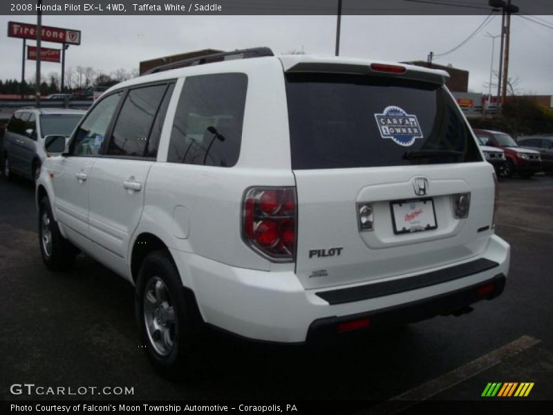 Taffeta White / Saddle 2008 Honda Pilot EX-L 4WD
