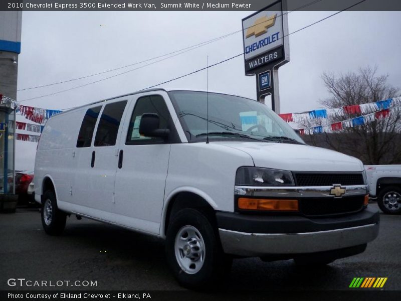 Summit White / Medium Pewter 2010 Chevrolet Express 3500 Extended Work Van