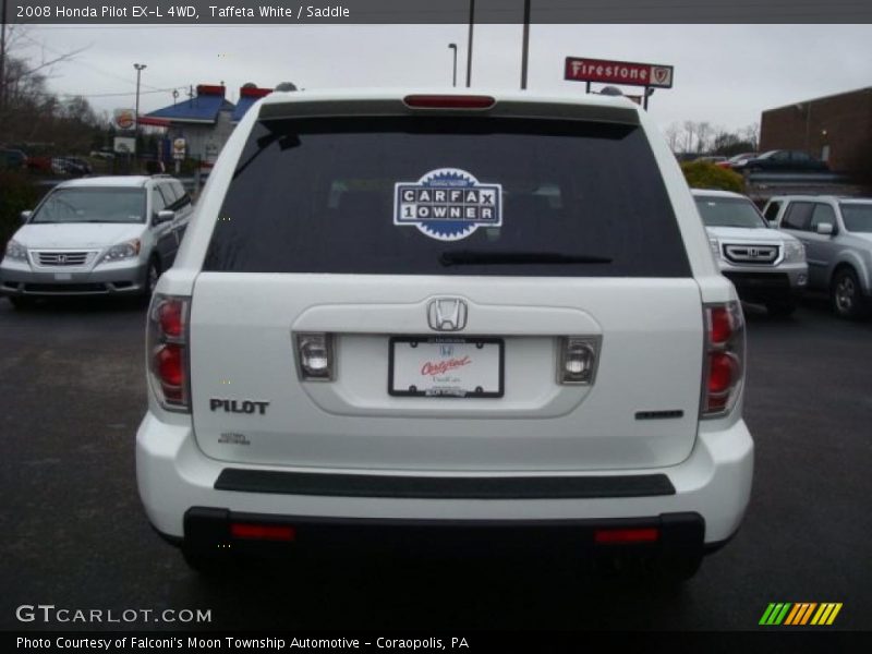 Taffeta White / Saddle 2008 Honda Pilot EX-L 4WD