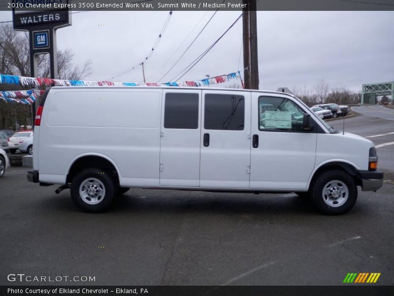 Summit White / Medium Pewter 2010 Chevrolet Express 3500 Extended Work Van