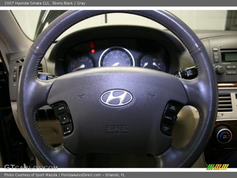 Ebony Black / Gray 2007 Hyundai Sonata GLS