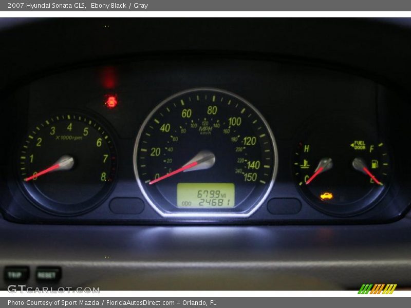 Ebony Black / Gray 2007 Hyundai Sonata GLS