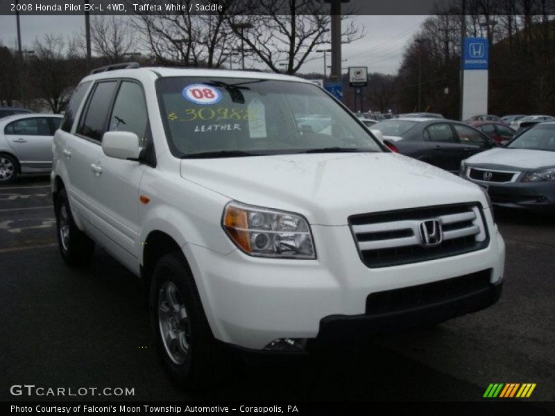 Taffeta White / Saddle 2008 Honda Pilot EX-L 4WD