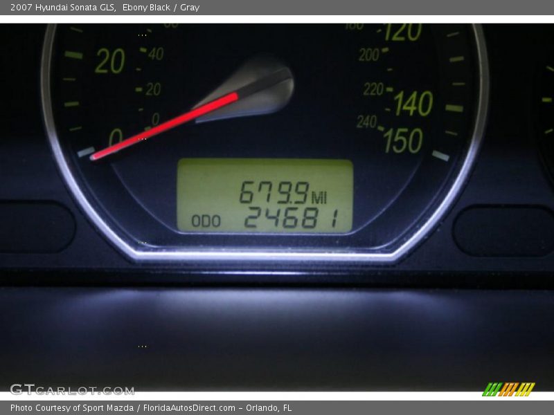 Ebony Black / Gray 2007 Hyundai Sonata GLS