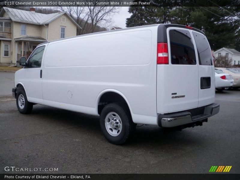 Summit White / Medium Pewter 2010 Chevrolet Express 3500 Extended Work Van