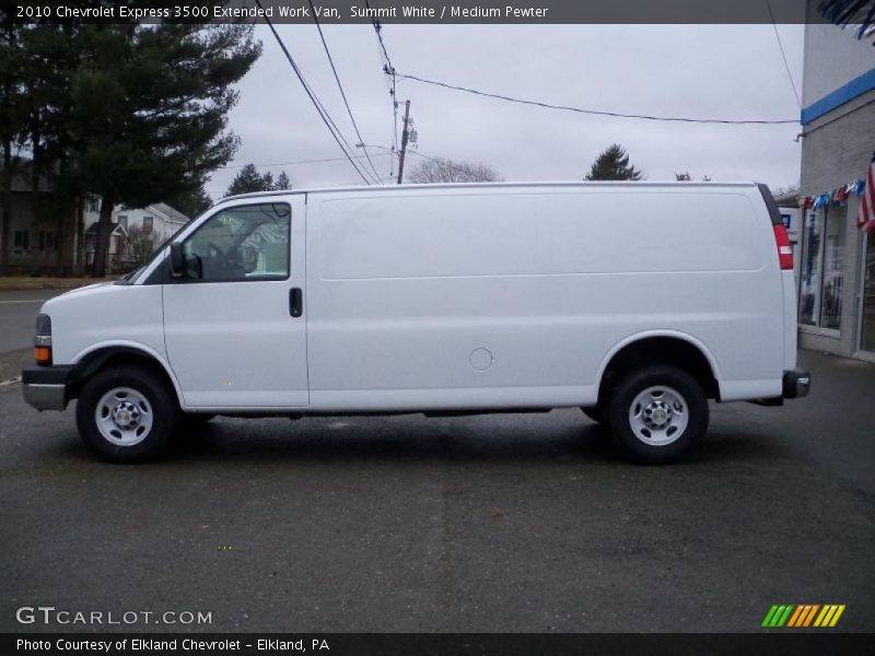 Summit White / Medium Pewter 2010 Chevrolet Express 3500 Extended Work Van