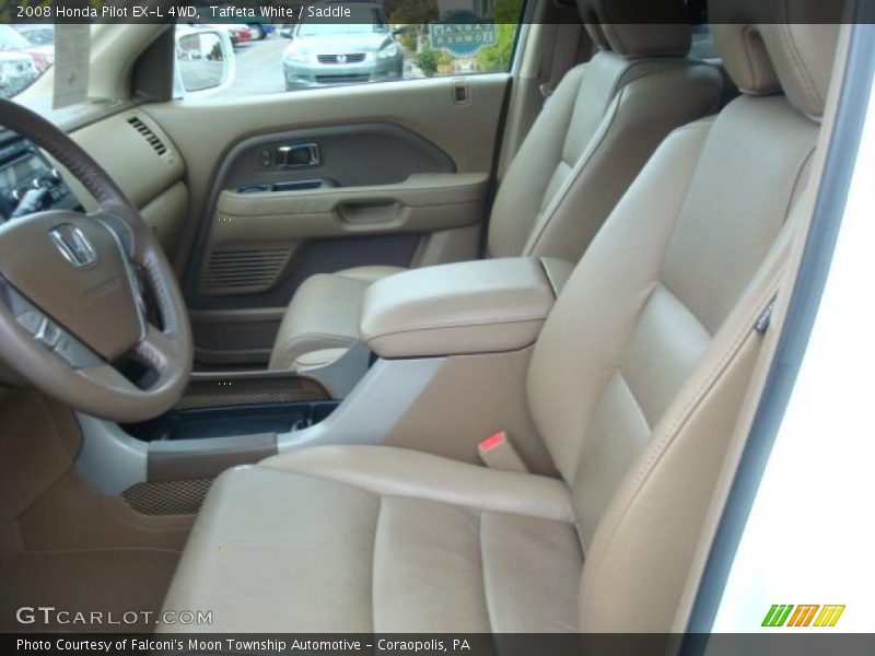 Taffeta White / Saddle 2008 Honda Pilot EX-L 4WD