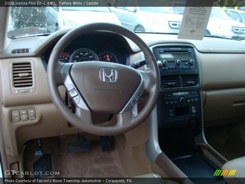 Taffeta White / Saddle 2008 Honda Pilot EX-L 4WD
