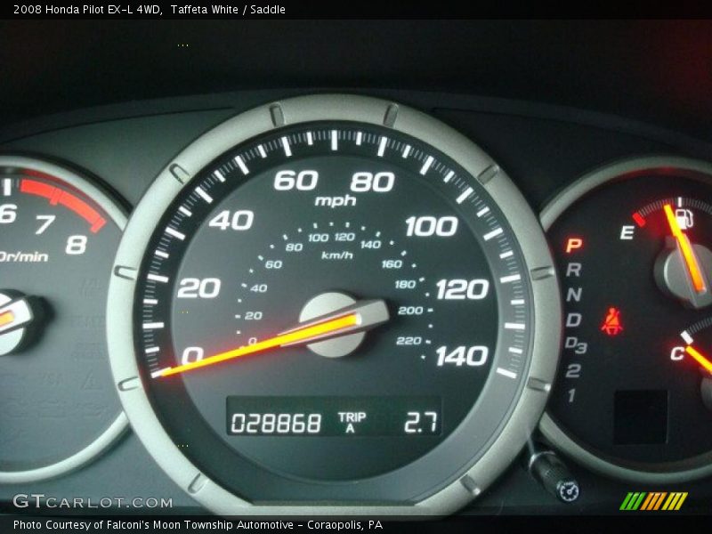 Taffeta White / Saddle 2008 Honda Pilot EX-L 4WD