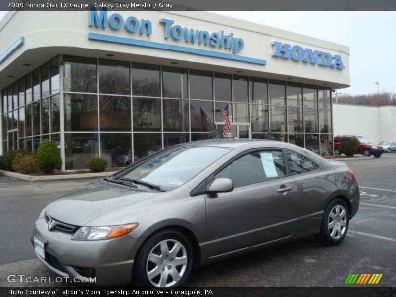 Galaxy Gray Metallic / Gray 2008 Honda Civic LX Coupe