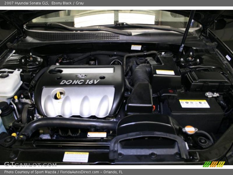 Ebony Black / Gray 2007 Hyundai Sonata GLS