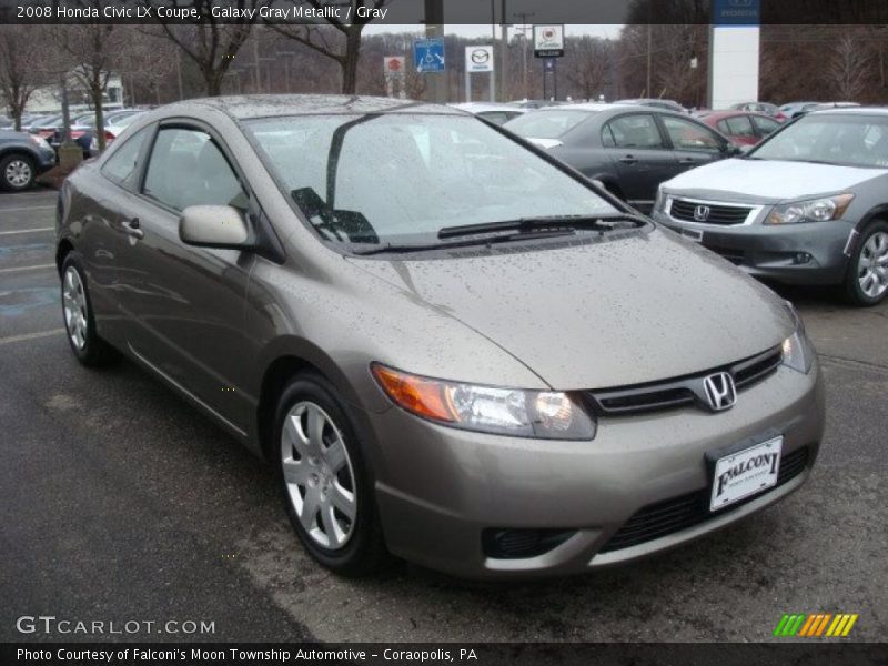 Galaxy Gray Metallic / Gray 2008 Honda Civic LX Coupe