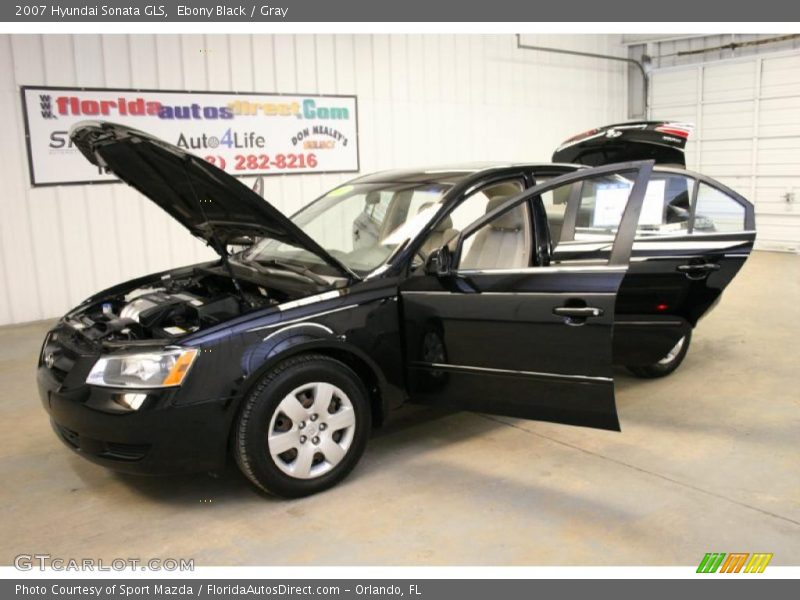 Ebony Black / Gray 2007 Hyundai Sonata GLS