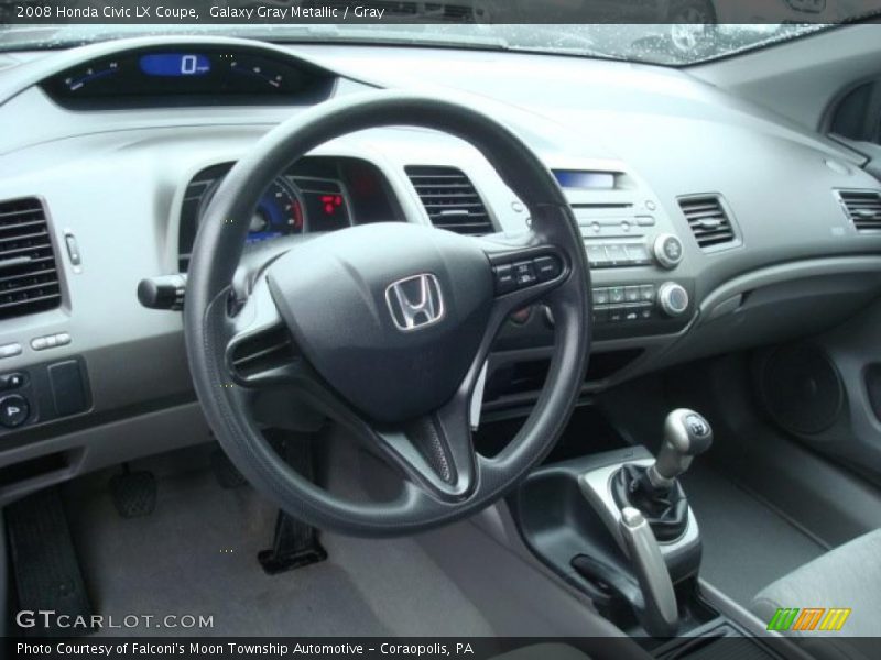 Galaxy Gray Metallic / Gray 2008 Honda Civic LX Coupe