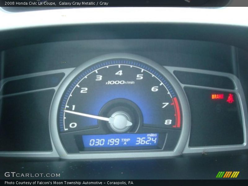 Galaxy Gray Metallic / Gray 2008 Honda Civic LX Coupe
