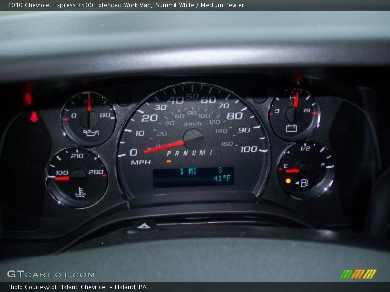Summit White / Medium Pewter 2010 Chevrolet Express 3500 Extended Work Van
