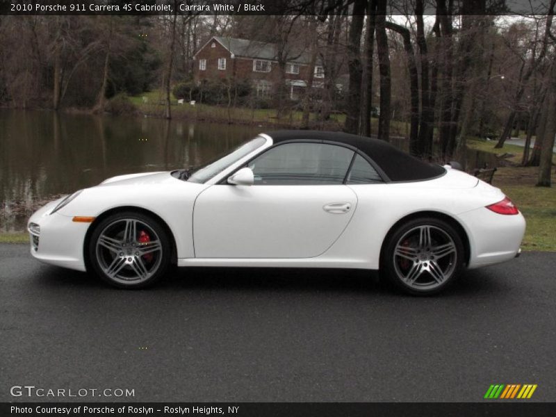 Carrara White / Black 2010 Porsche 911 Carrera 4S Cabriolet