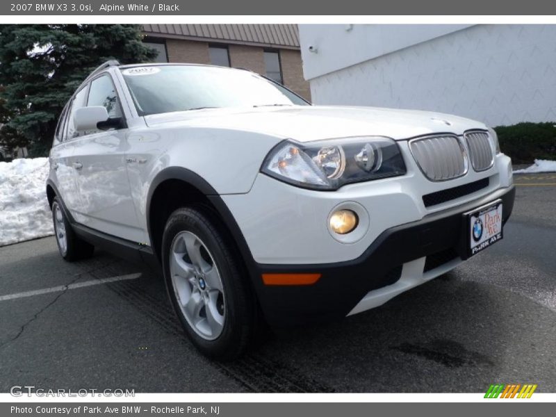 Alpine White / Black 2007 BMW X3 3.0si