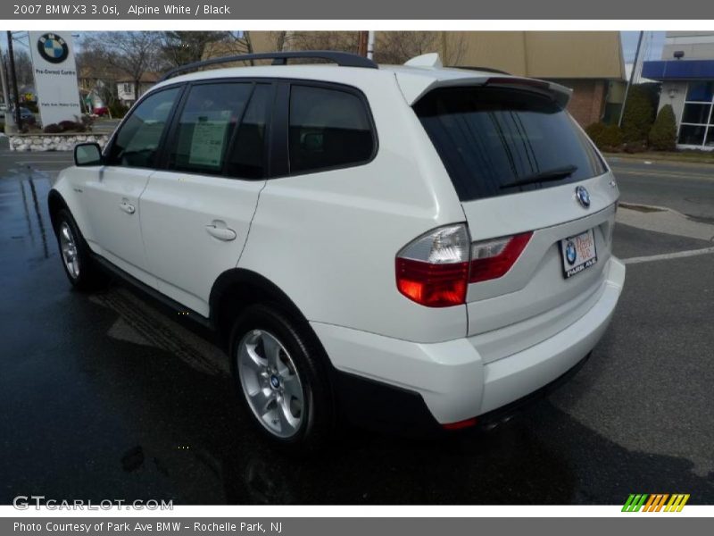 Alpine White / Black 2007 BMW X3 3.0si