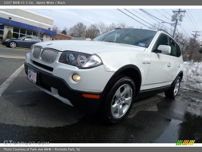 Alpine White / Black 2007 BMW X3 3.0si