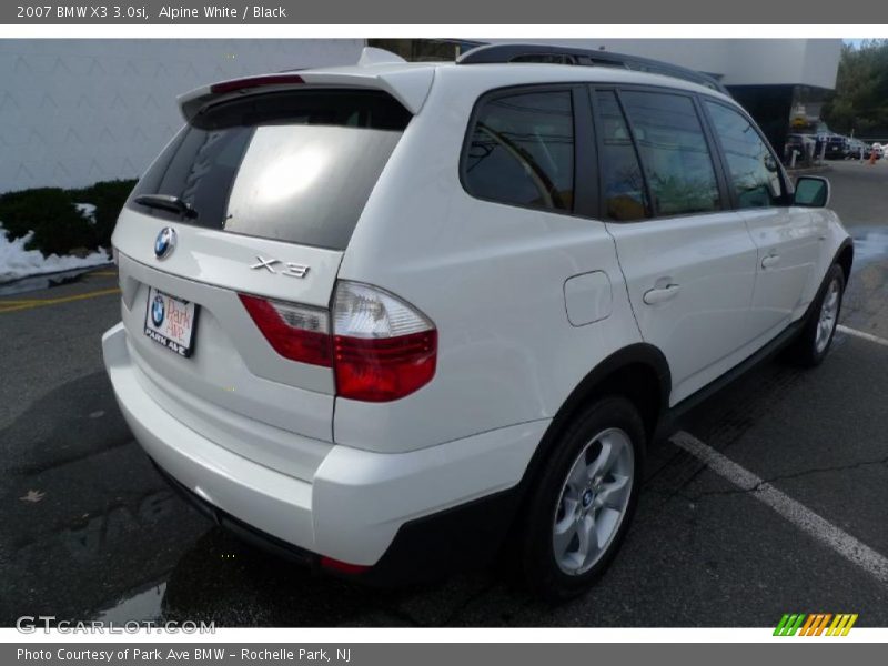 Alpine White / Black 2007 BMW X3 3.0si