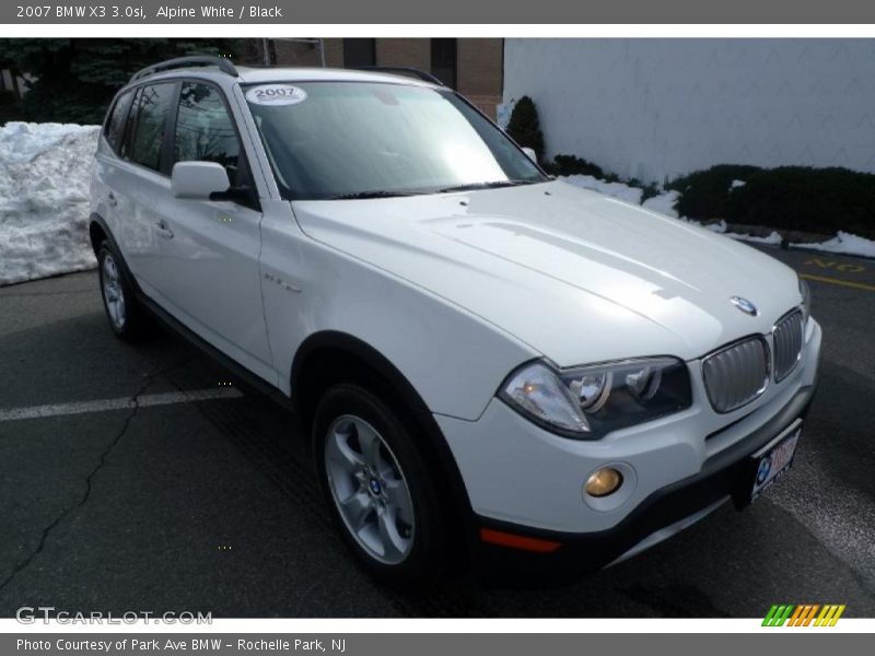 Alpine White / Black 2007 BMW X3 3.0si