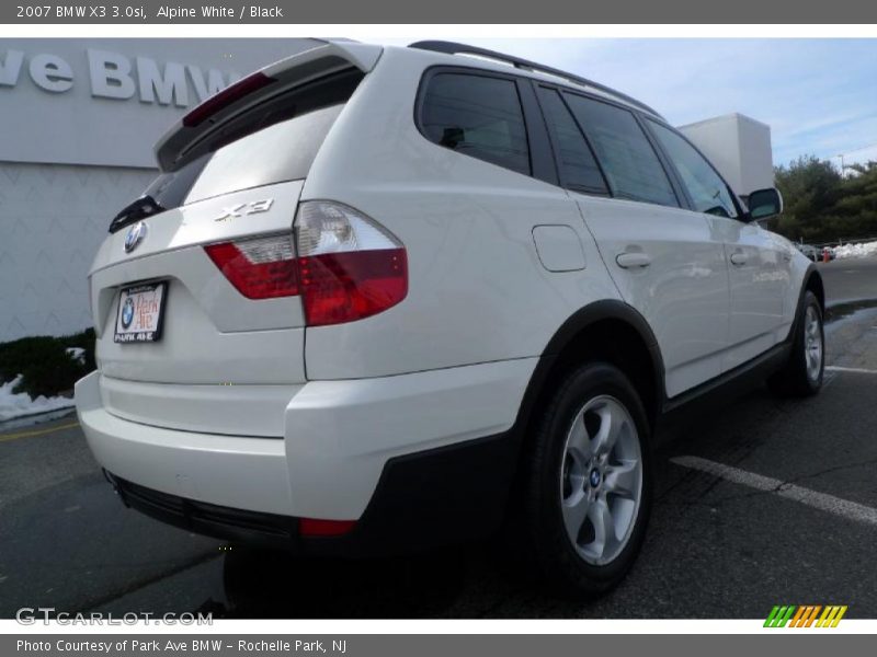 Alpine White / Black 2007 BMW X3 3.0si