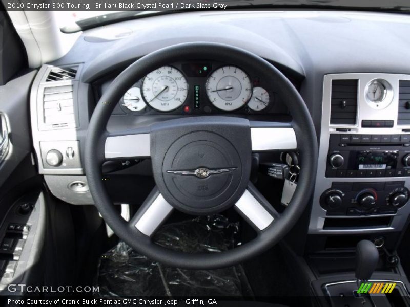 Brilliant Black Crystal Pearl / Dark Slate Gray 2010 Chrysler 300 Touring