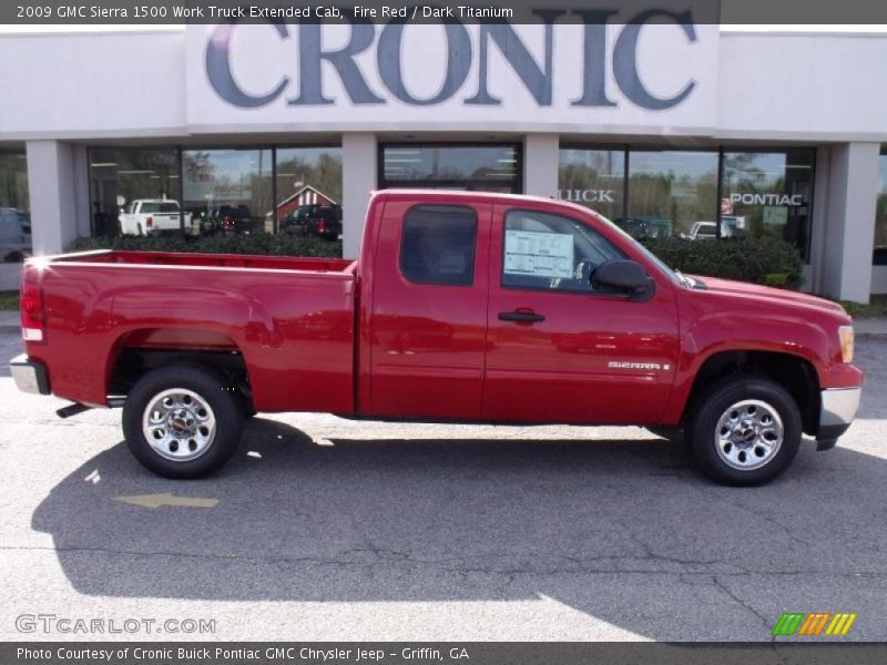 Fire Red / Dark Titanium 2009 GMC Sierra 1500 Work Truck Extended Cab