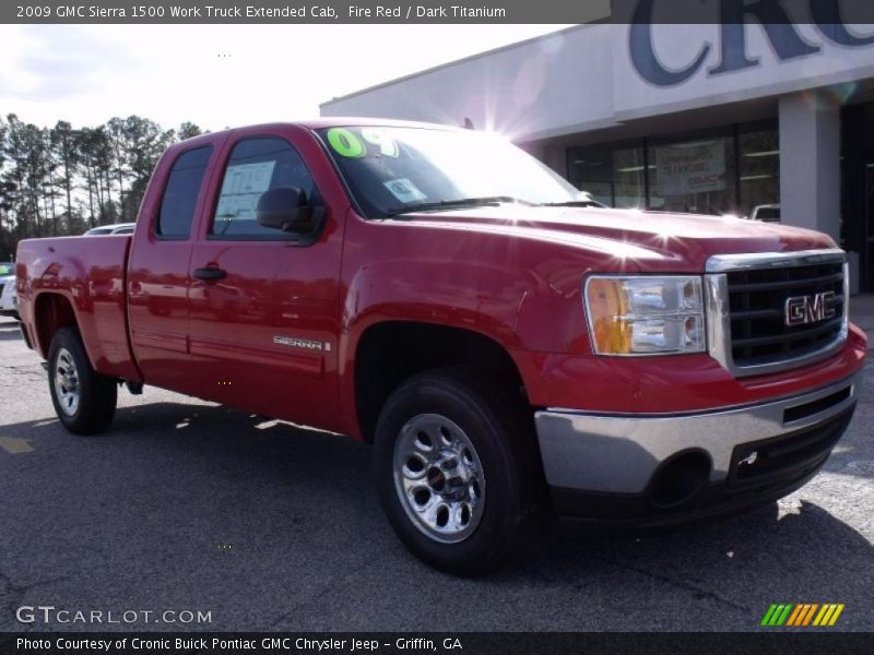 Fire Red / Dark Titanium 2009 GMC Sierra 1500 Work Truck Extended Cab