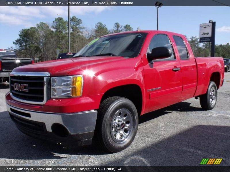 Fire Red / Dark Titanium 2009 GMC Sierra 1500 Work Truck Extended Cab