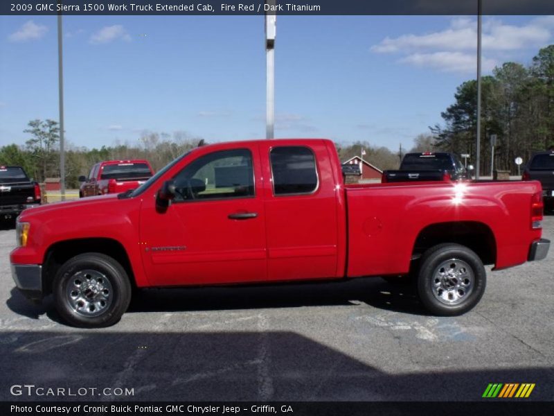 Fire Red / Dark Titanium 2009 GMC Sierra 1500 Work Truck Extended Cab