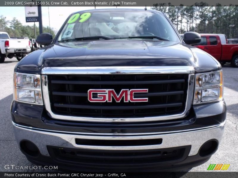 Carbon Black Metallic / Dark Titanium 2009 GMC Sierra 1500 SL Crew Cab