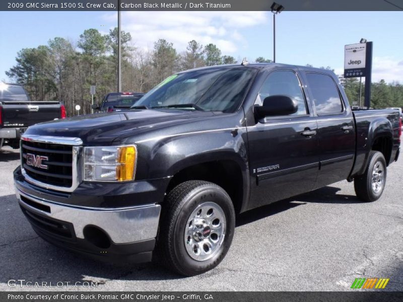 Carbon Black Metallic / Dark Titanium 2009 GMC Sierra 1500 SL Crew Cab