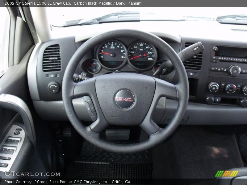 Carbon Black Metallic / Dark Titanium 2009 GMC Sierra 1500 SL Crew Cab