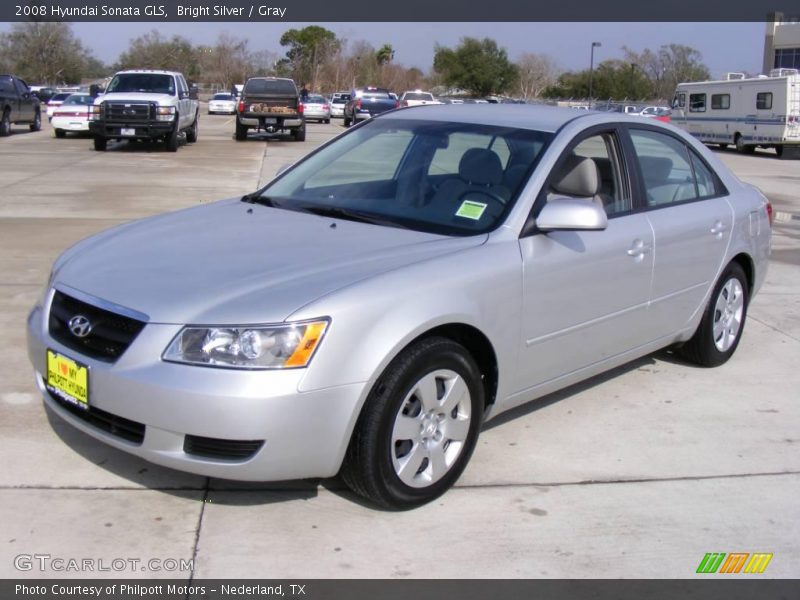 Bright Silver / Gray 2008 Hyundai Sonata GLS