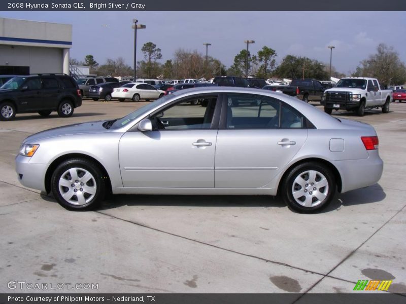 Bright Silver / Gray 2008 Hyundai Sonata GLS