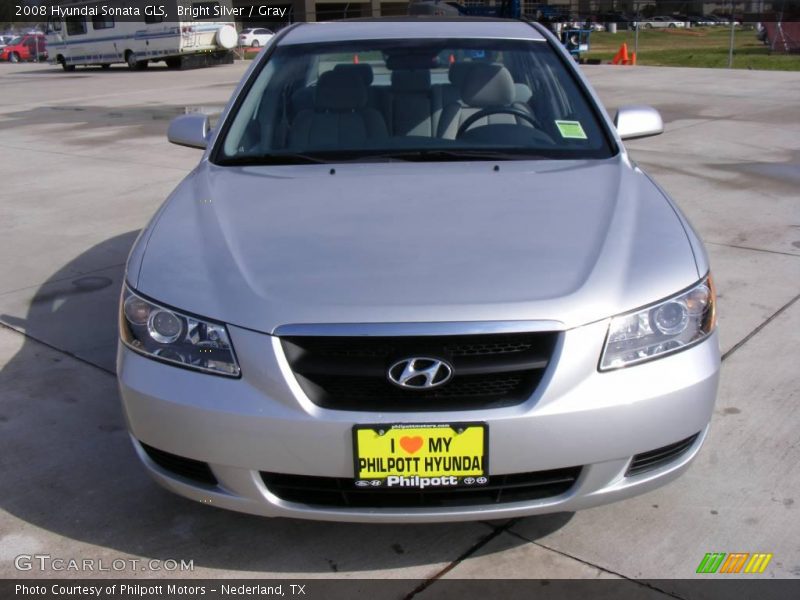 Bright Silver / Gray 2008 Hyundai Sonata GLS