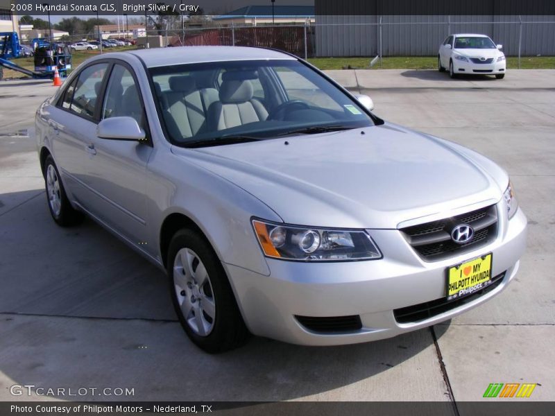 Bright Silver / Gray 2008 Hyundai Sonata GLS
