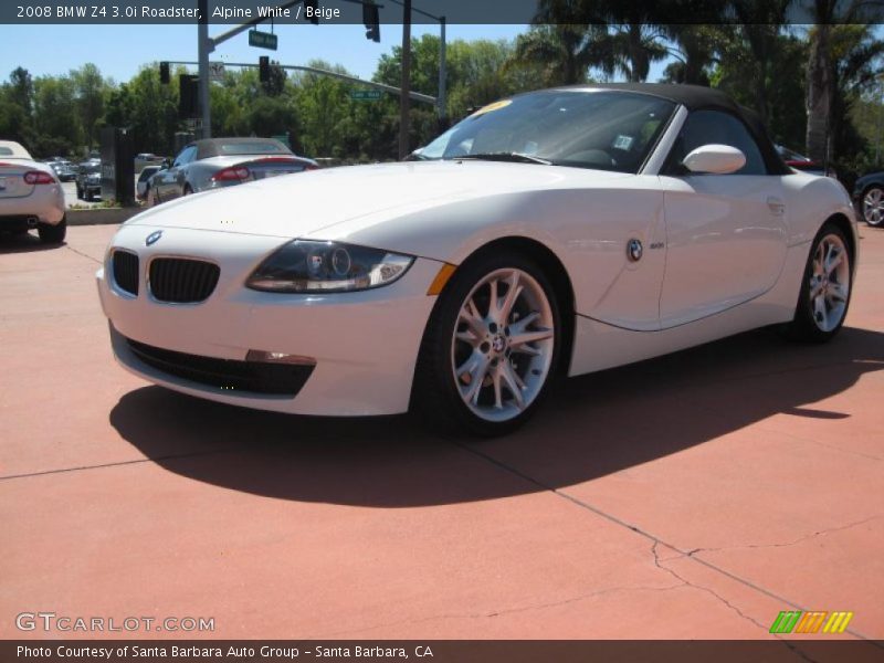 Alpine White / Beige 2008 BMW Z4 3.0i Roadster