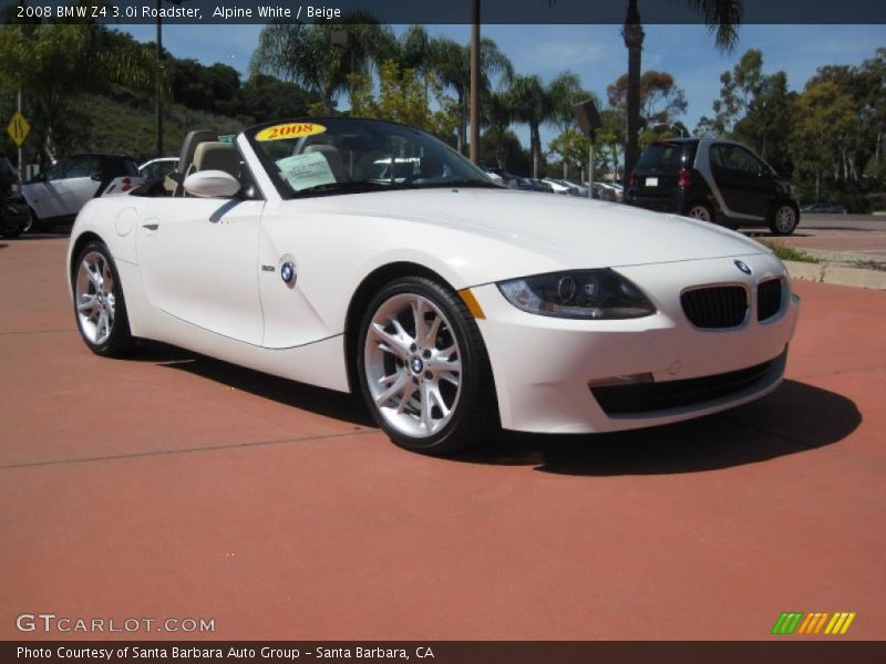 Alpine White / Beige 2008 BMW Z4 3.0i Roadster