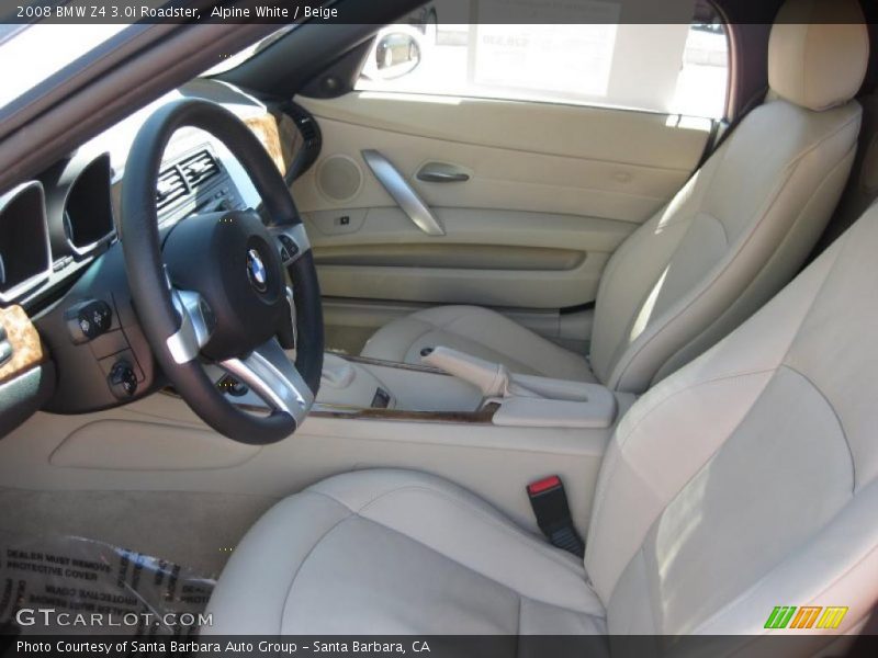 Alpine White / Beige 2008 BMW Z4 3.0i Roadster